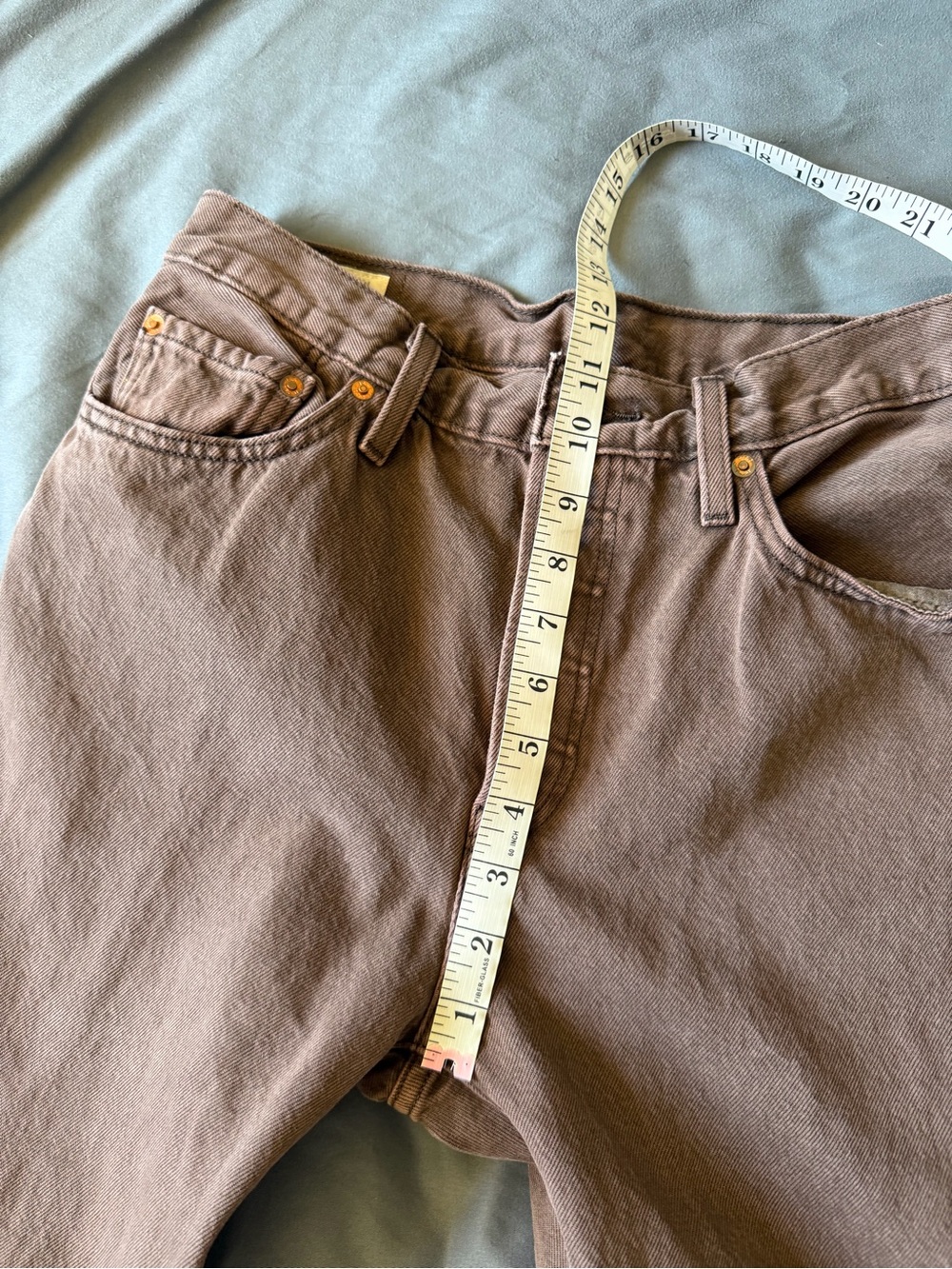 Levi’s Premium Denim Brown Cotton High Rise 501 Button Fly Jeans size 29 EUC - Picture 12 of 12